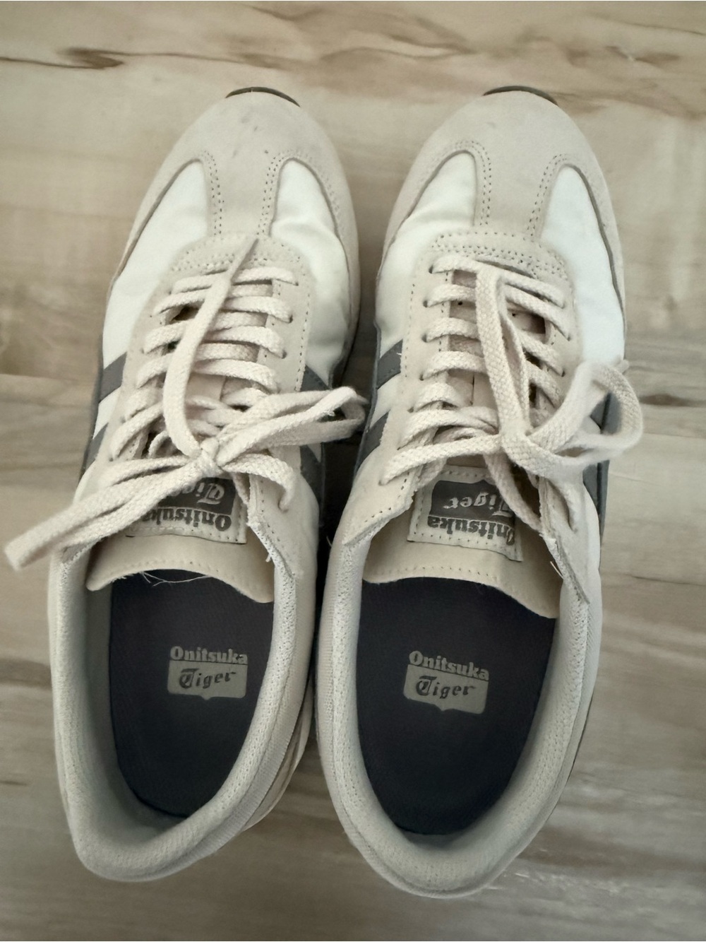 Onitsuka Tiger by Asics Cream and Gray Low-Top Sneakers